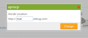 Confirmation dialog to change webmail URLs.