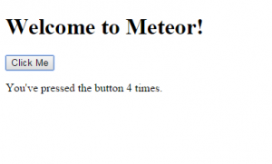 Meteor confirmation page on a basic install